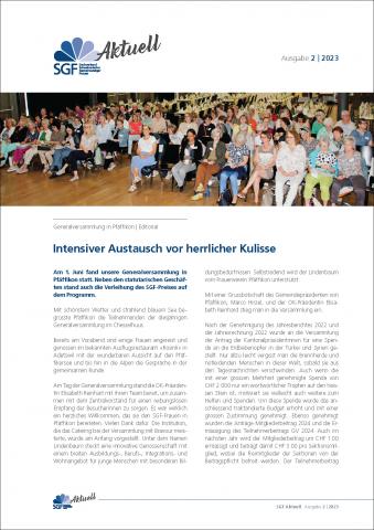 SGF-Aktuell 2-2023 Titelblatt